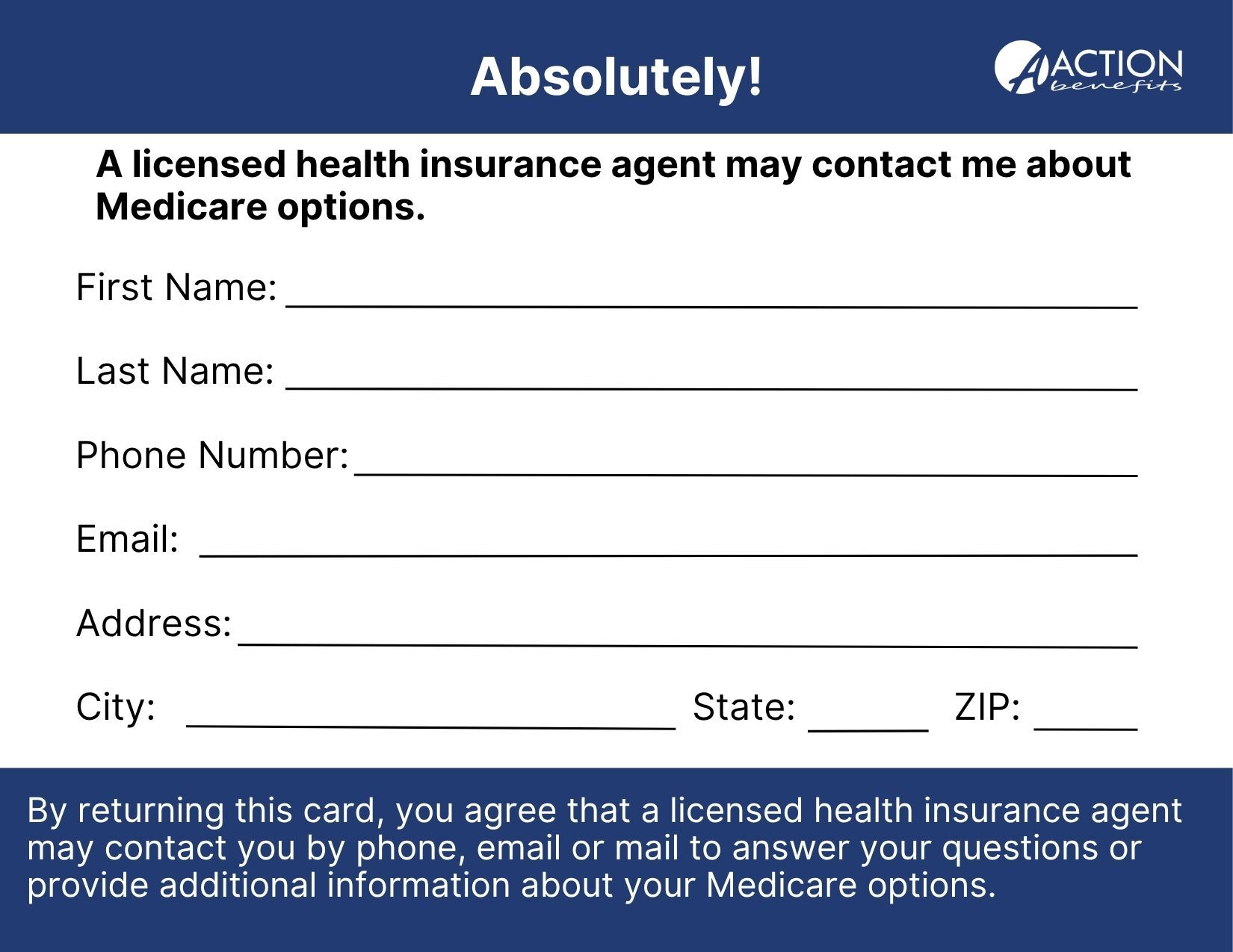 Medicare Contact Card